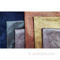 Kanepe kapağı için örme kabartmalı polyester kadife kumaş